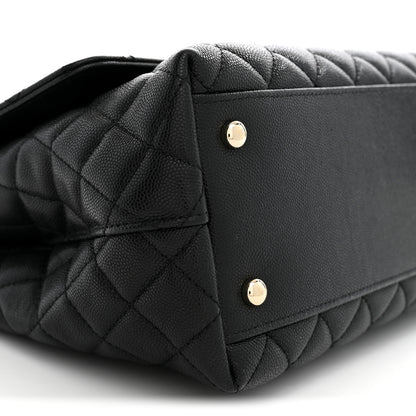 Chanel Caviar Quilted Small Coco Handle Flap Black 9 of 10