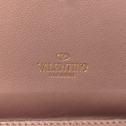 Valentino Garavani Calfskin Rockstud Compact Bi-Fold Wallet Poudre 7 of 7