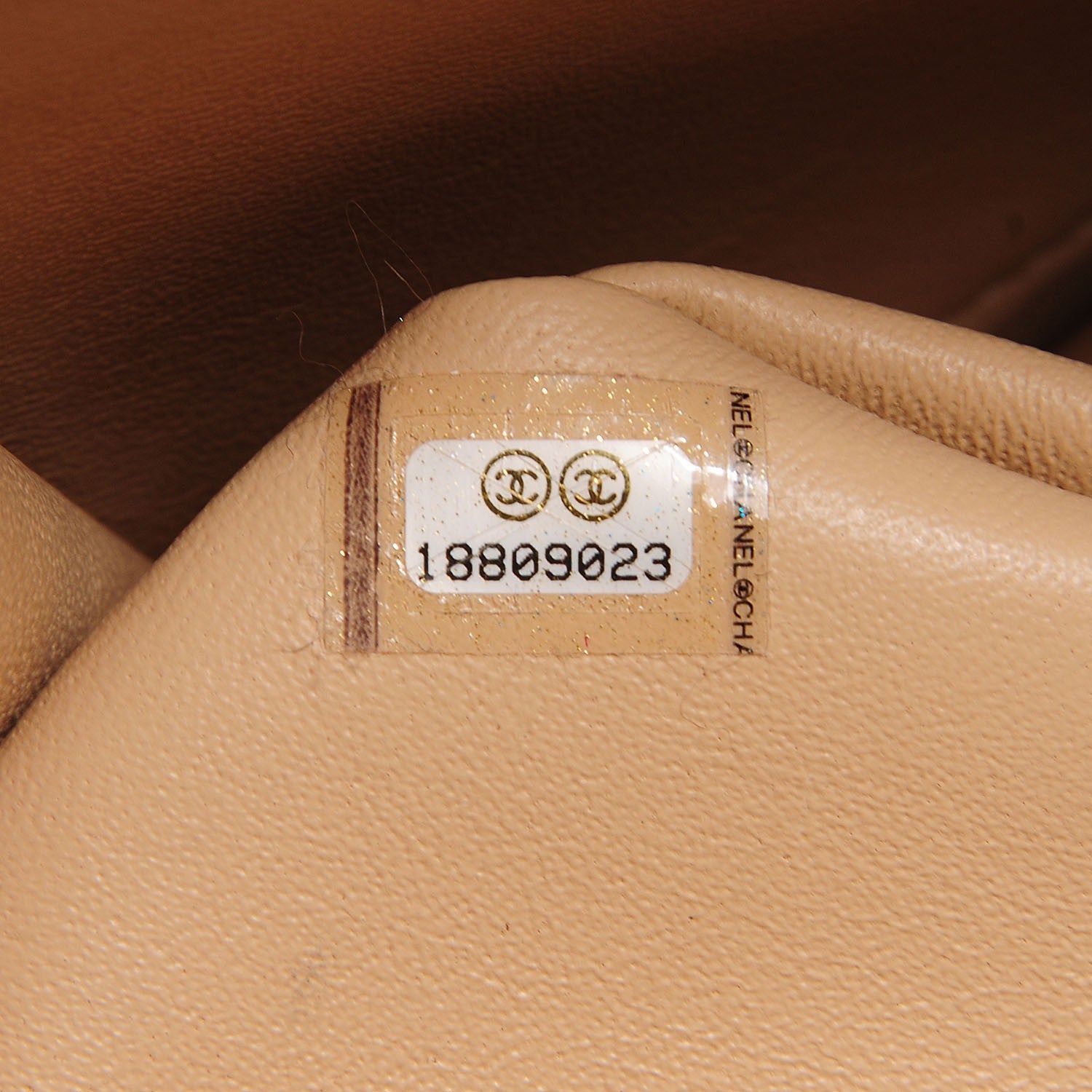 Chanel Lambskin Quilted Jumbo Double Flap Beige 9 of 9