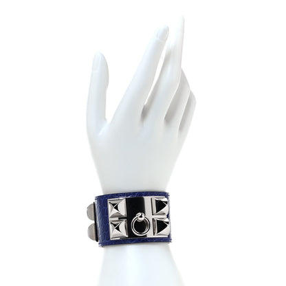 Hermes Shiny Alligator Collier De Chien CDC Bracelet S Bleu Electrique 2 of 4