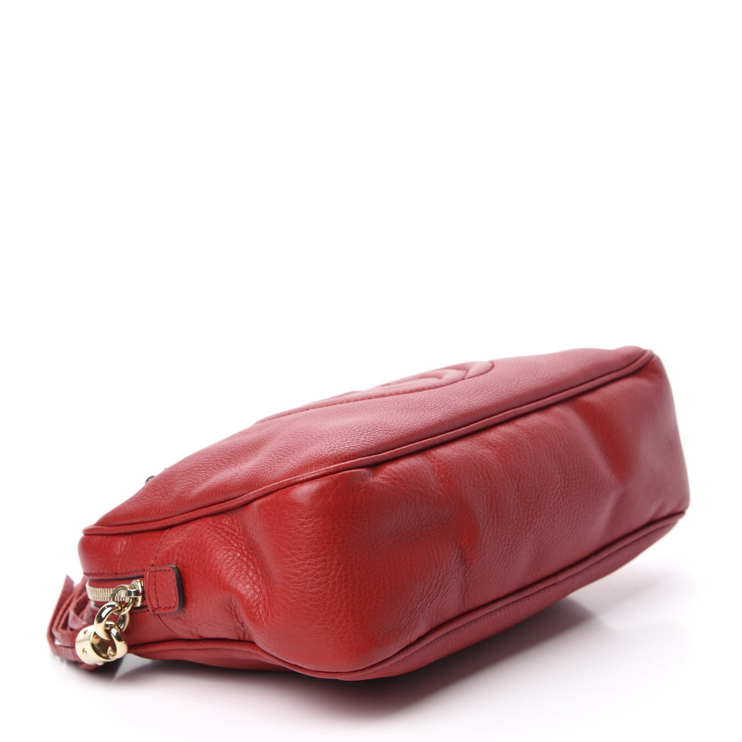 Pebbled Calfskin Small Soho Bowler Red