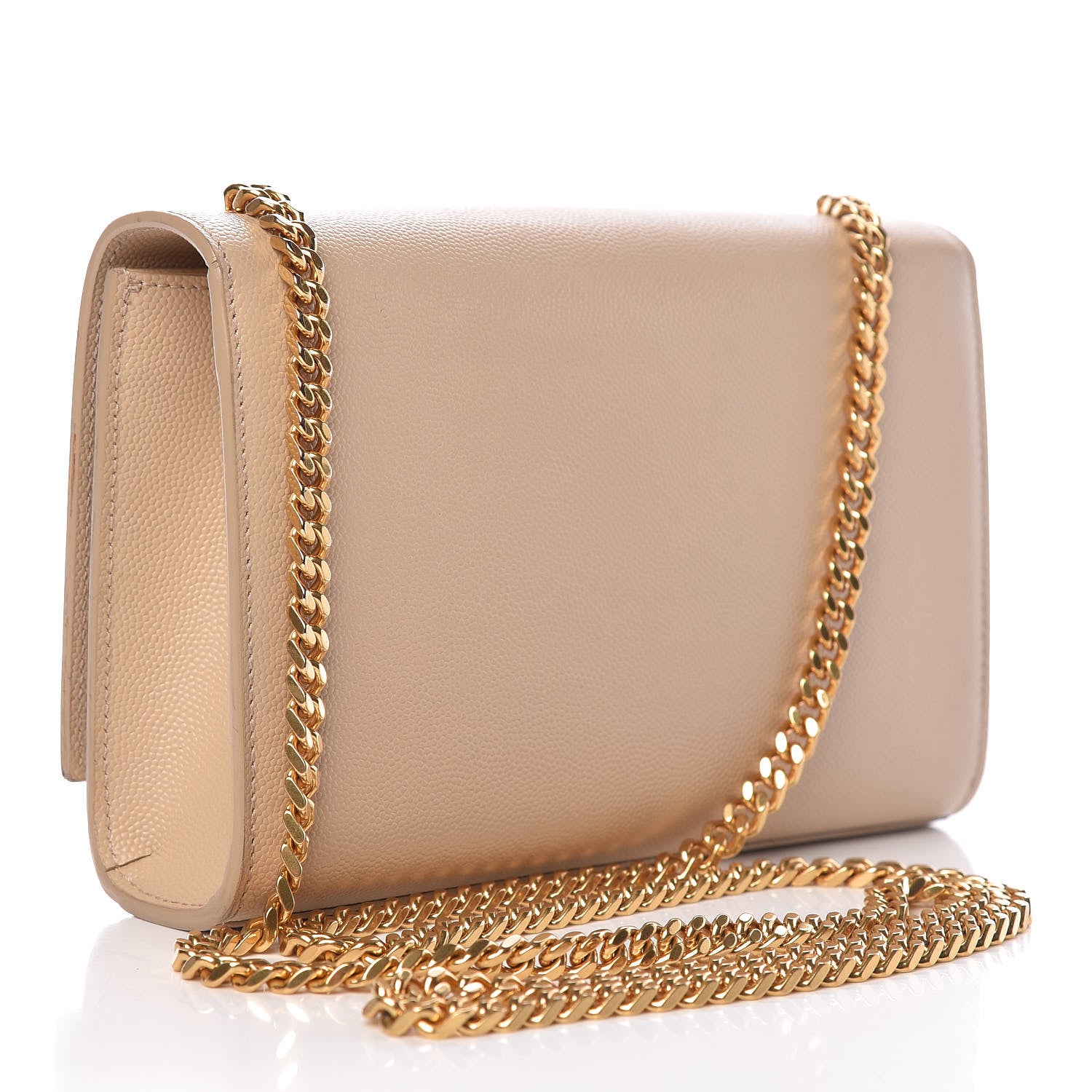 Saint Laurent Grain De Poudre Small Monogram Kate Satchel Nude Powder 3 of 14