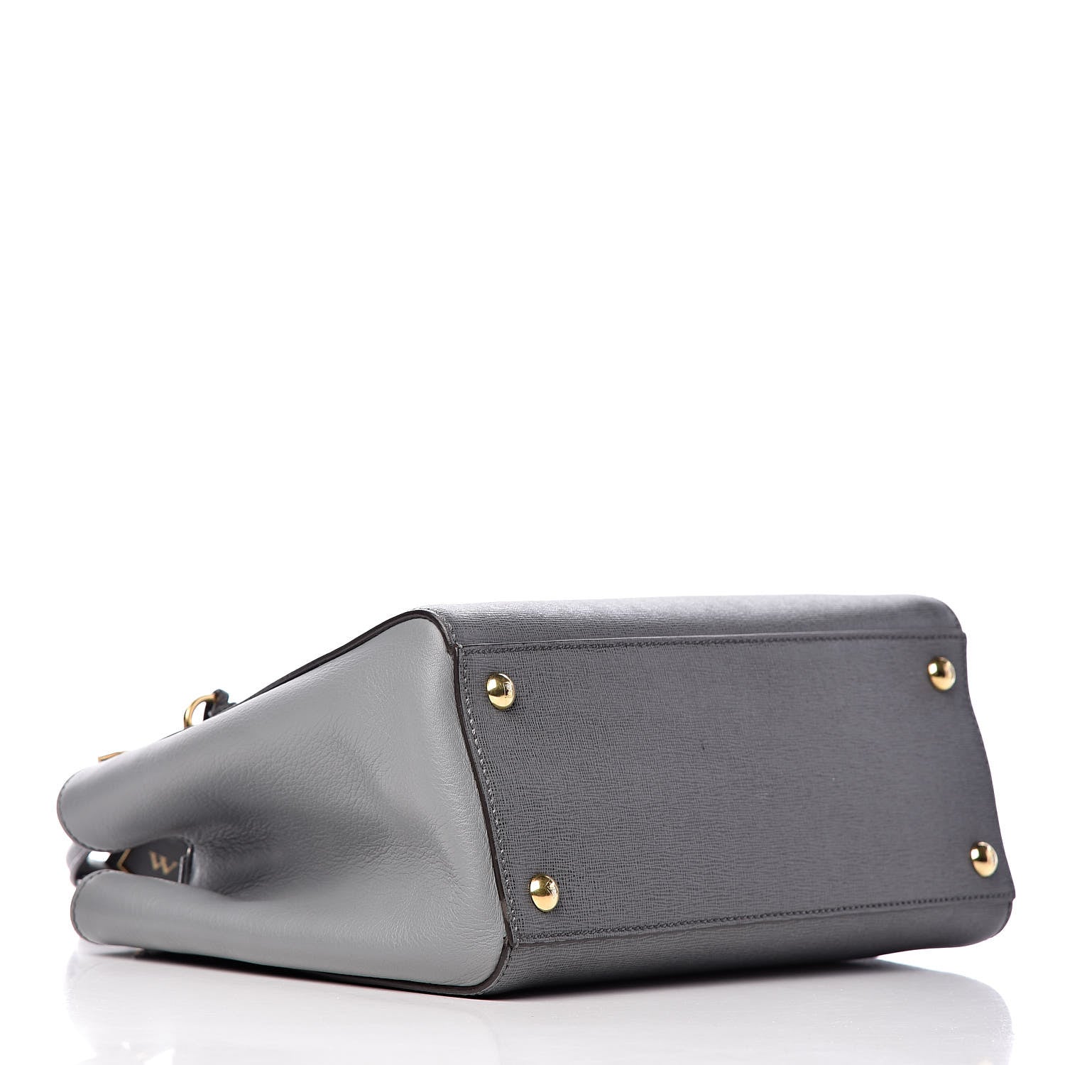 Fendi Vitello Elite Petite 2Jours Tote Grigio Grigio Chiaro 4 of 13