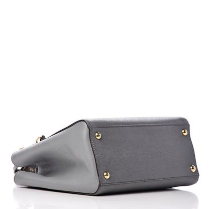 Fendi Vitello Elite Petite 2Jours Tote Grigio Grigio Chiaro 4 of 13