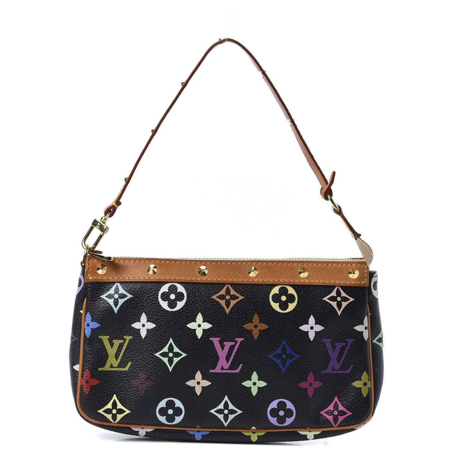 Louis Vuitton Monogram Multicolor Pochette Accessories Black 1 of 8