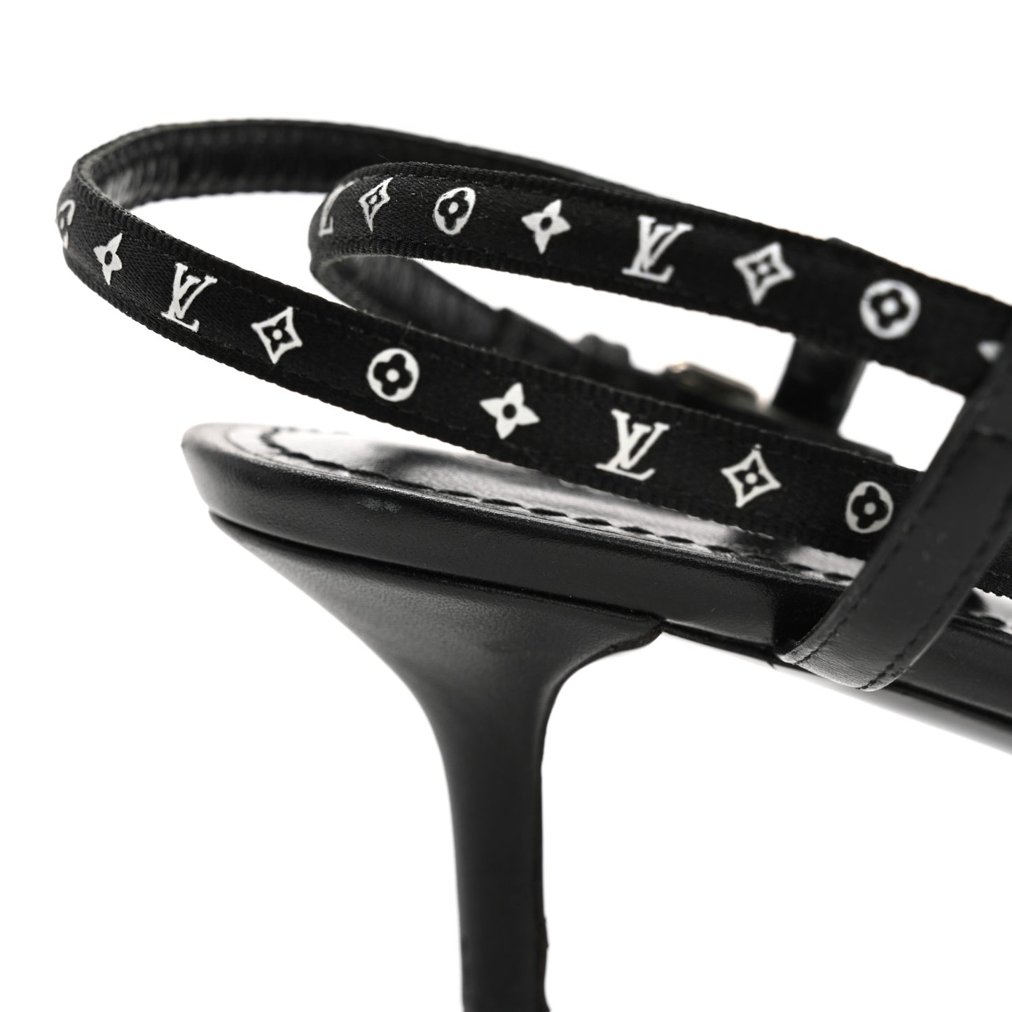 Satin Calfskin Citizen Sandals 37 Black