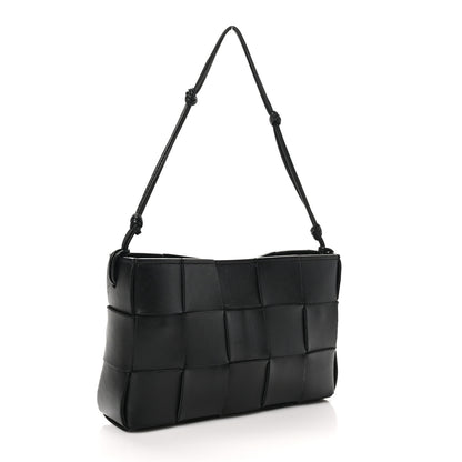 Bottega Veneta Calfskin Maxi Intrecciato Cassette Pouch On Strap Black 2 of 9