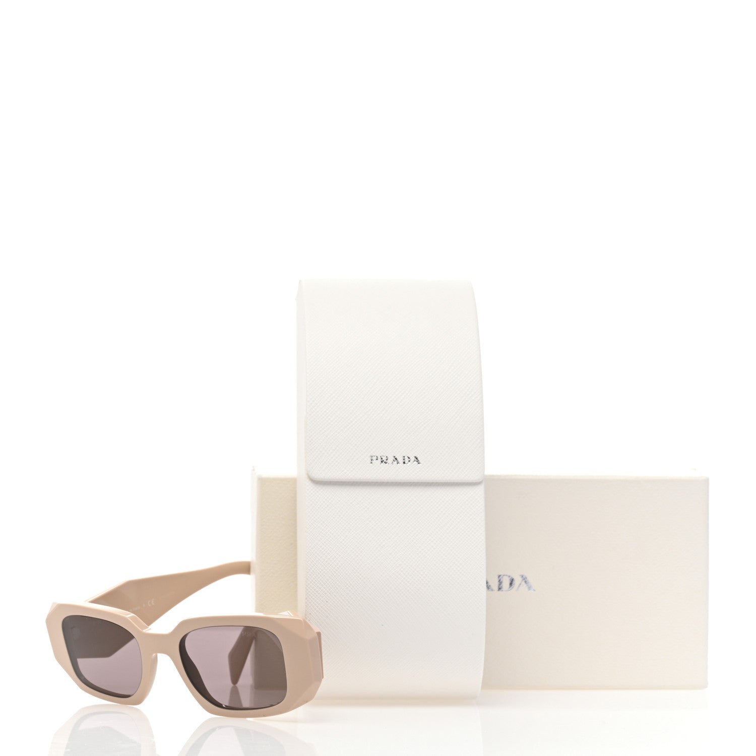 Prada Acetate Symbole Sunglasses SPR 17W Plum Beige 8 of 8