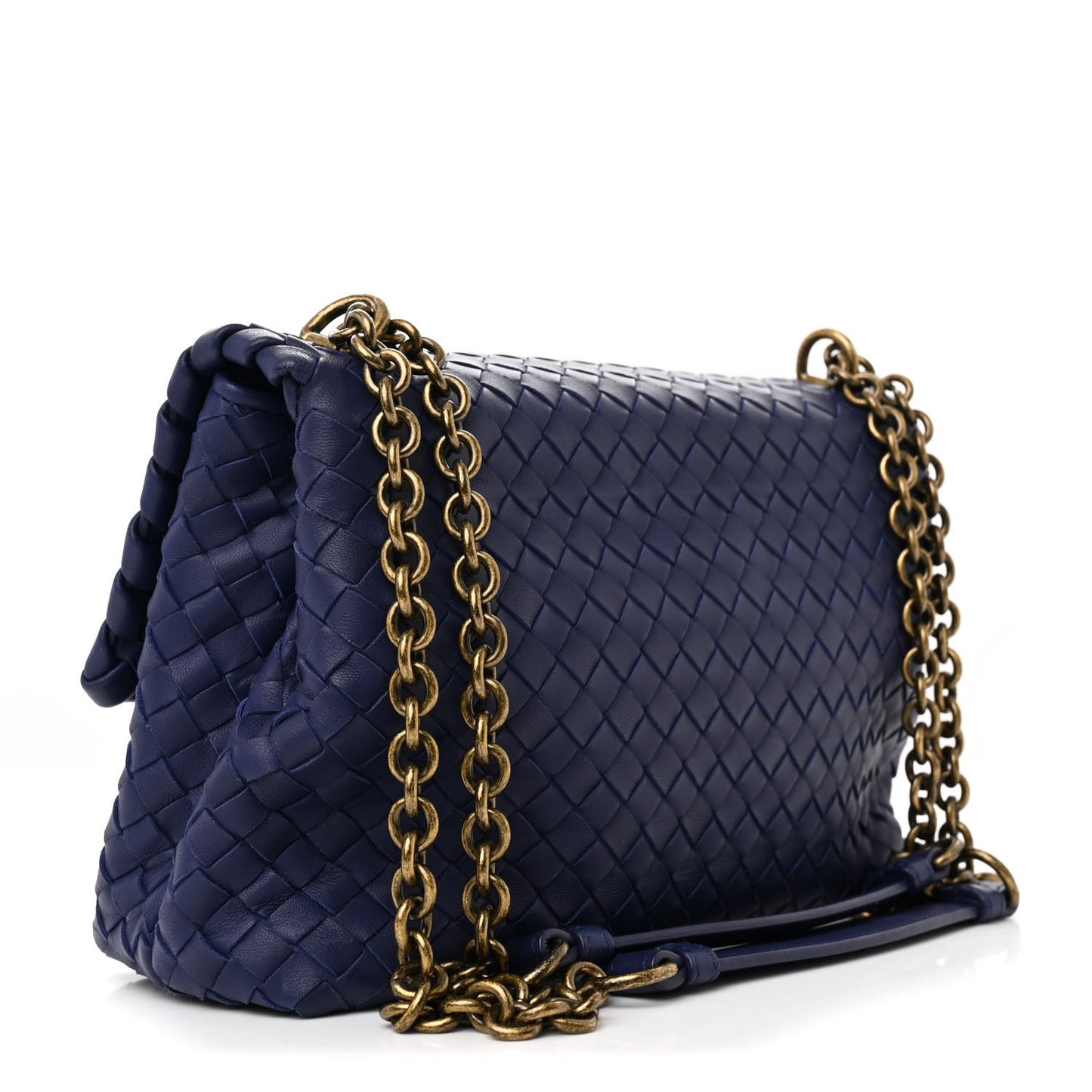 Nappa Intrecciato Medium Olimpia Shoulder Bag Atlantic