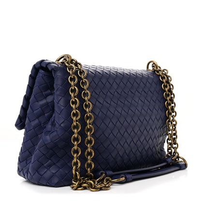 Bottega Veneta Nappa Intrecciato Medium Olimpia Shoulder Bag Atlantic 3 of 13