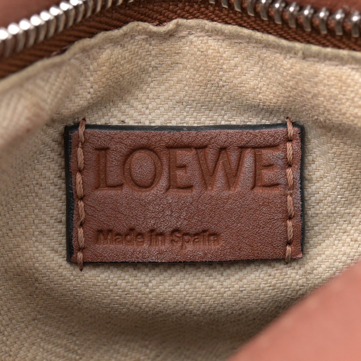 Calfskin Small Craft Puzzle Bag Tan Black
