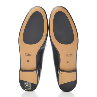 Gucci Calfskin Womens Jordaan Loafers 37 Black 5 of 9
