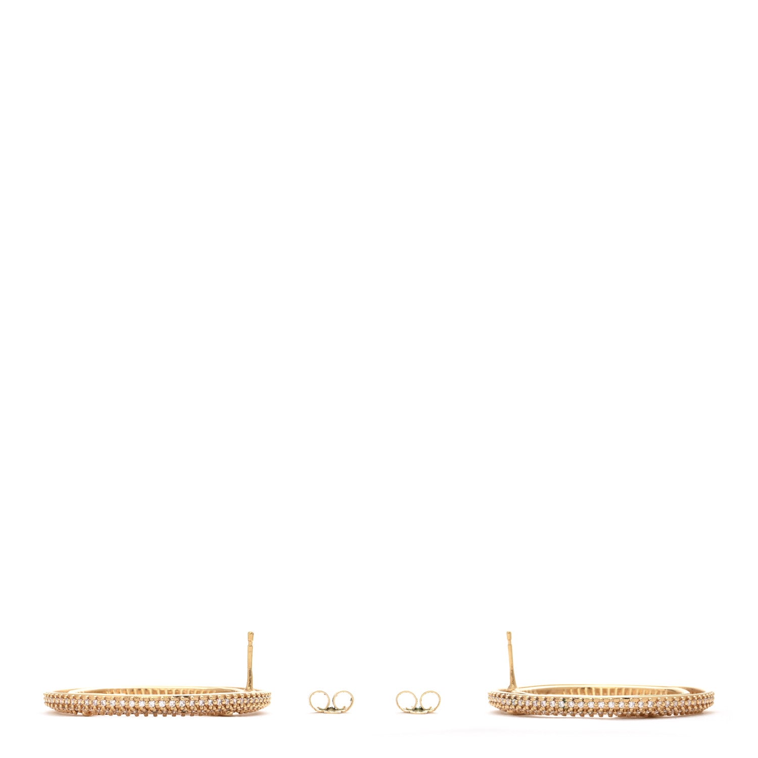 Louis Vuitton Metal Crystal Louise By Night Earrings Gold 4 of 5