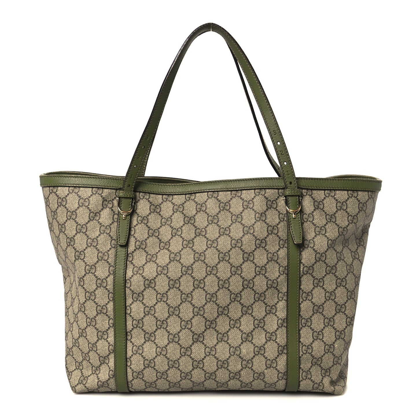 GG Supreme Monogram Medium Nice Tote Green