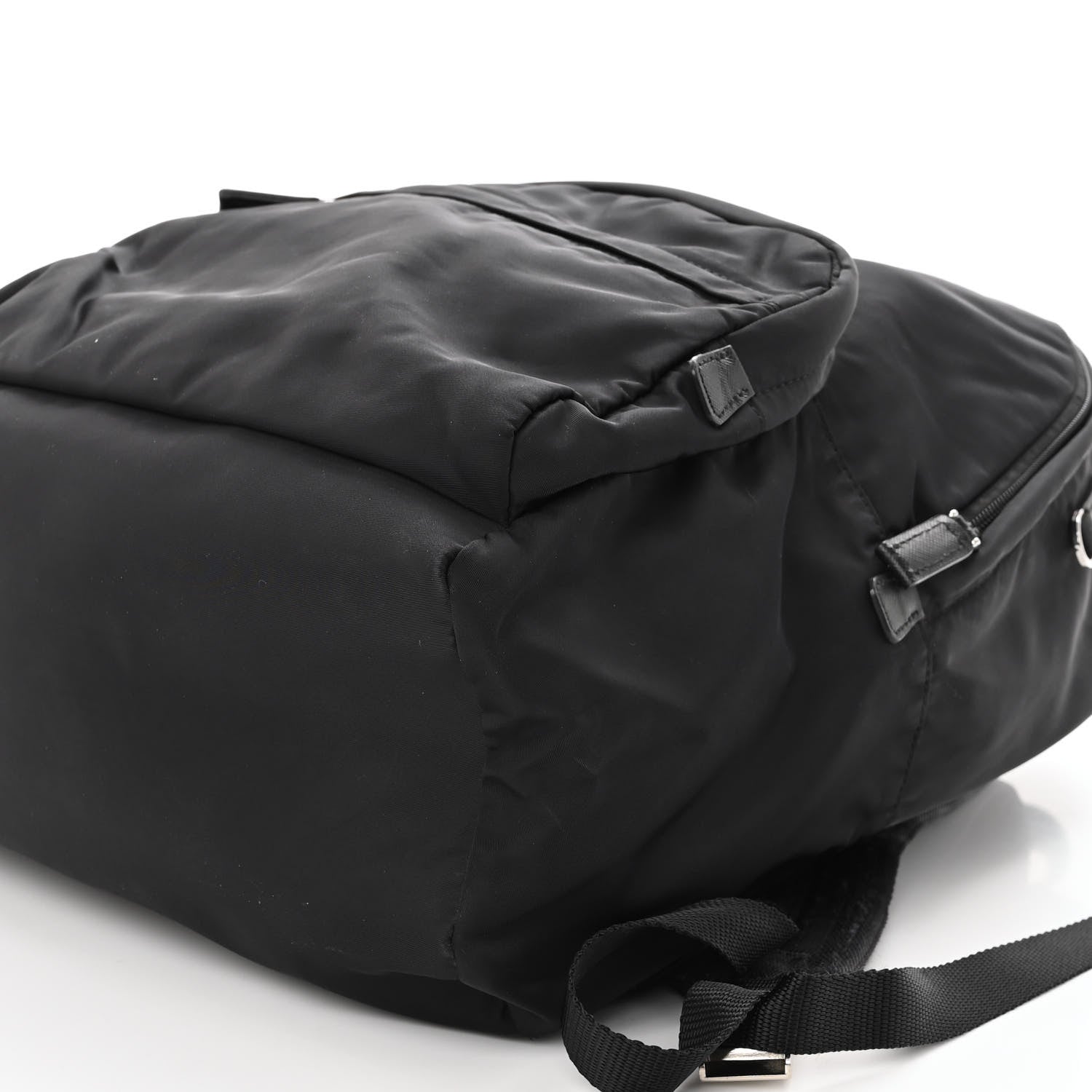 Prada Nylon Tessuto Logo Patch Backpack Black 9 of 10