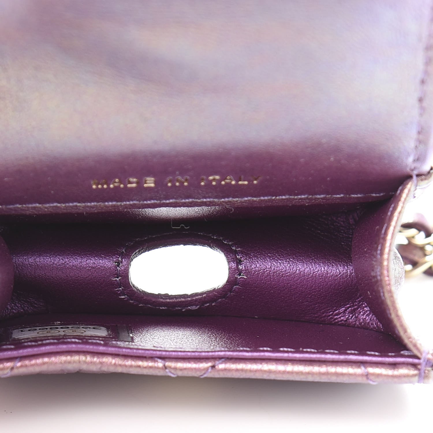 Chanel Iridescent Lambskin Quilted Airpods Pro Case Purple 6 of 13