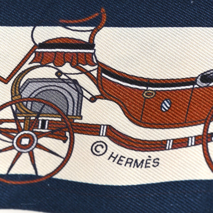 Hermes Silk Les Voitures Nouvelle Twilly Marine Caramel Black 4 of 5