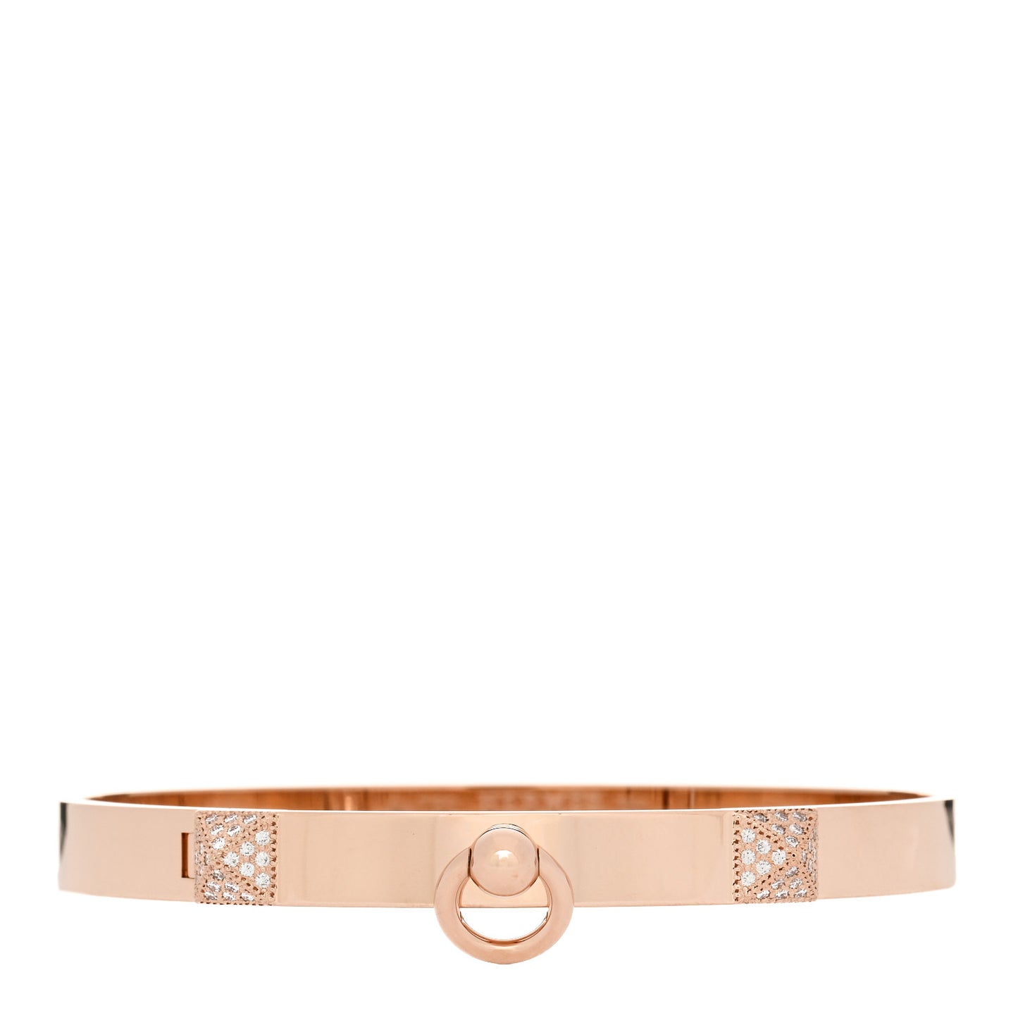 18K Rose Gold Diamond PM Collier De Chien Bracelet SH