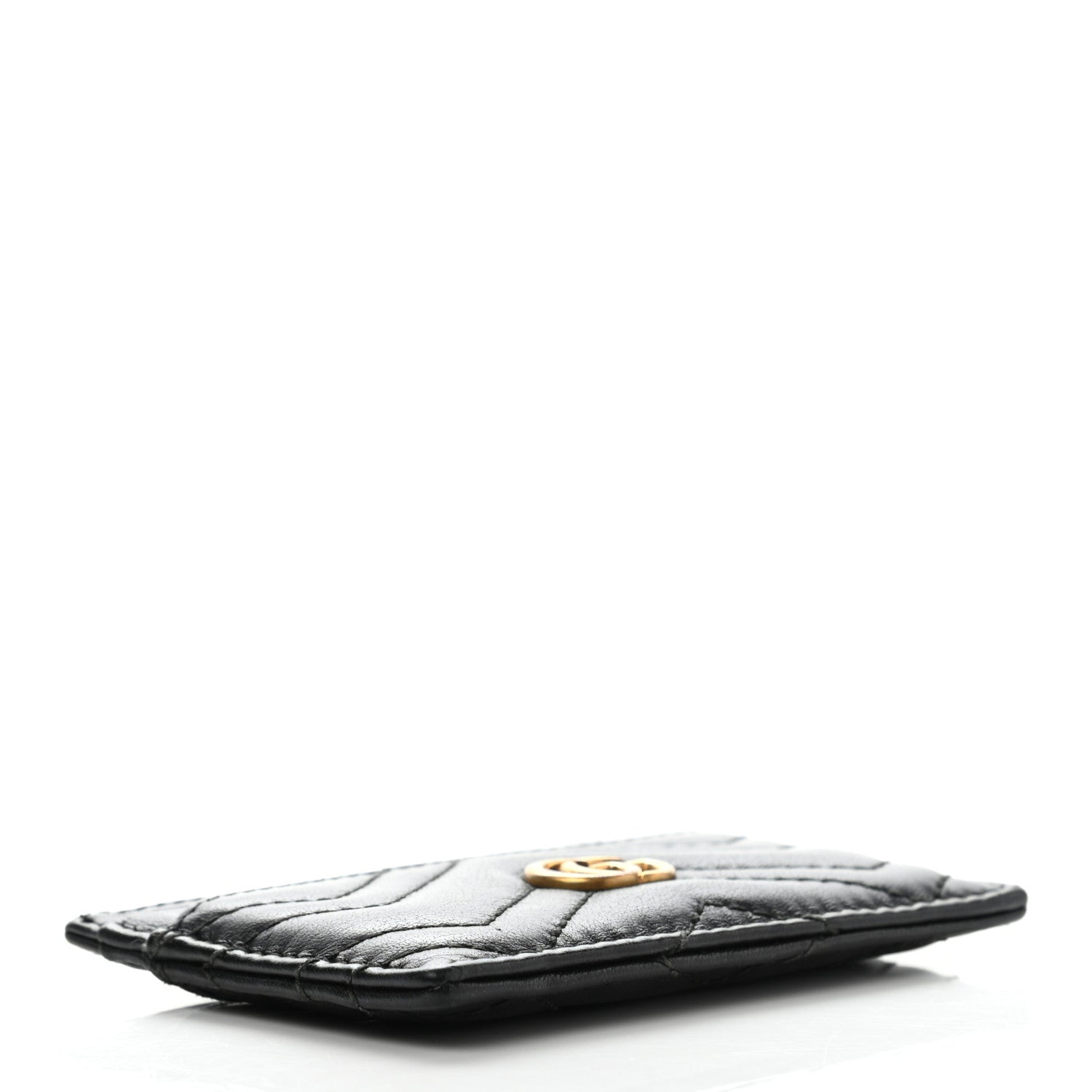 Gucci Calfskin Matelasse GG Marmont Card Holder Black 4 of 9