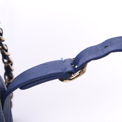 Chanel Caviar Quilted Large CC Day Backpack Blue 10 of 13