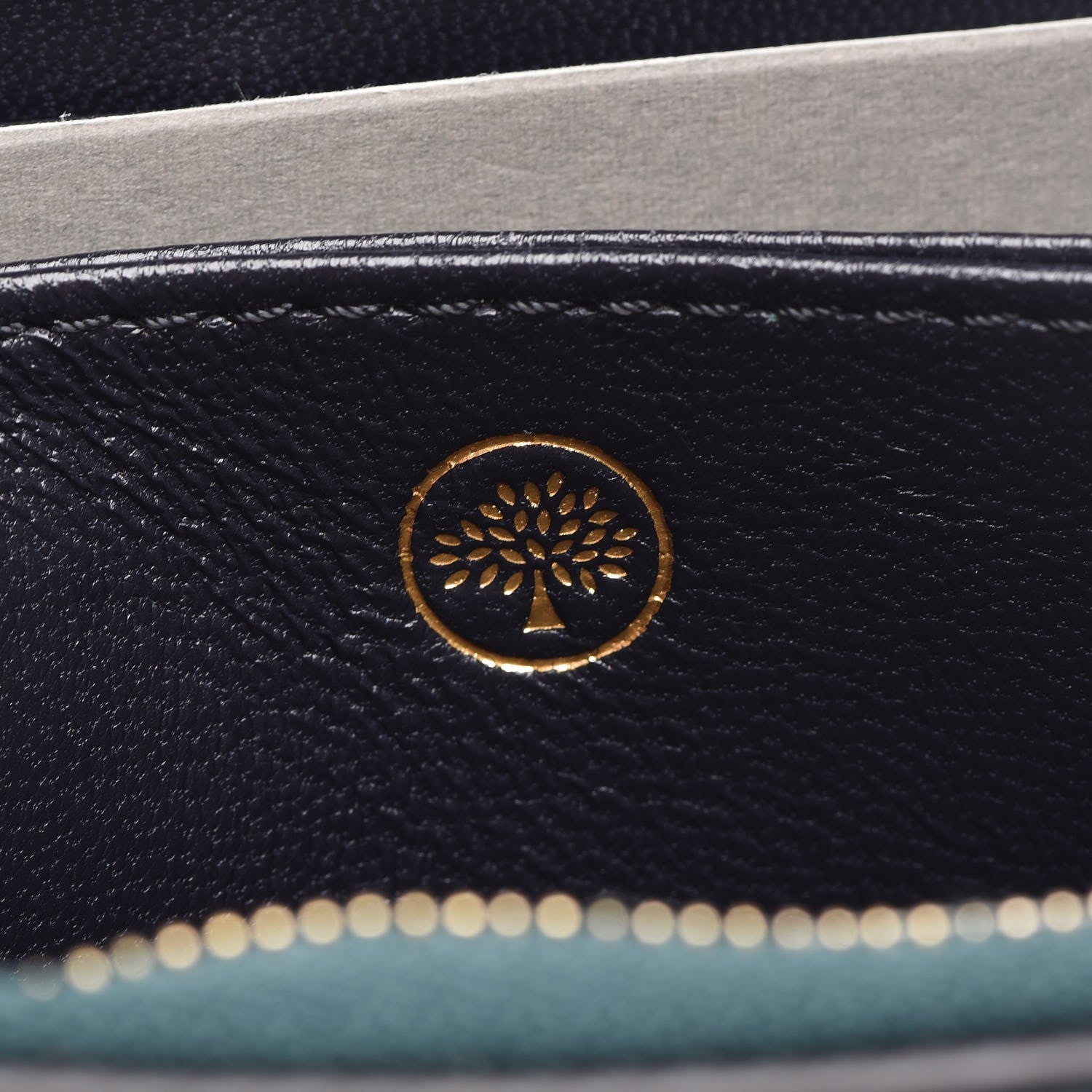 Mulberry Small Classic Grain Zip Around Purse Ocean Green 6 of 8