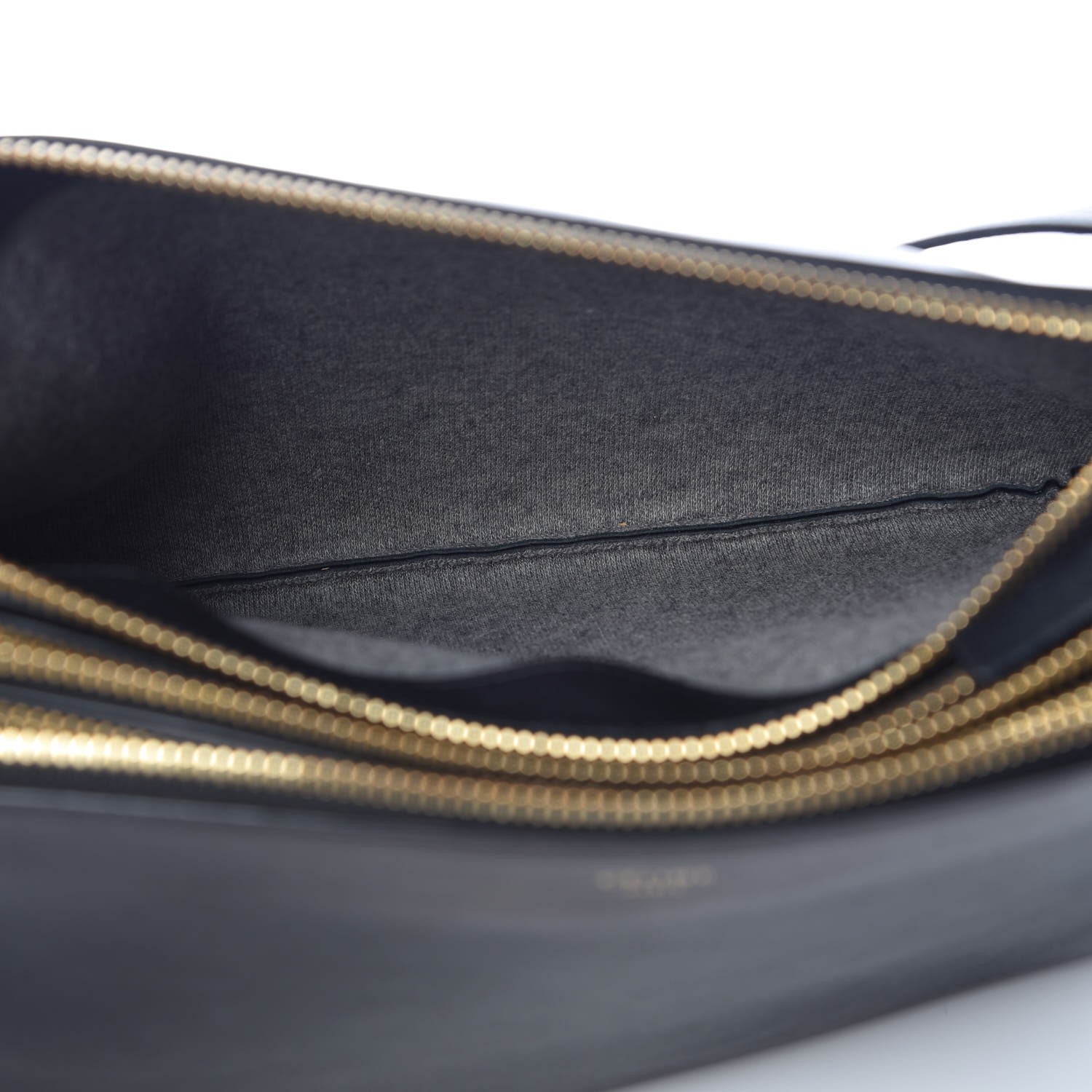 Celine Lambskin Large Trio Crossbody Bag Black 4 of 14