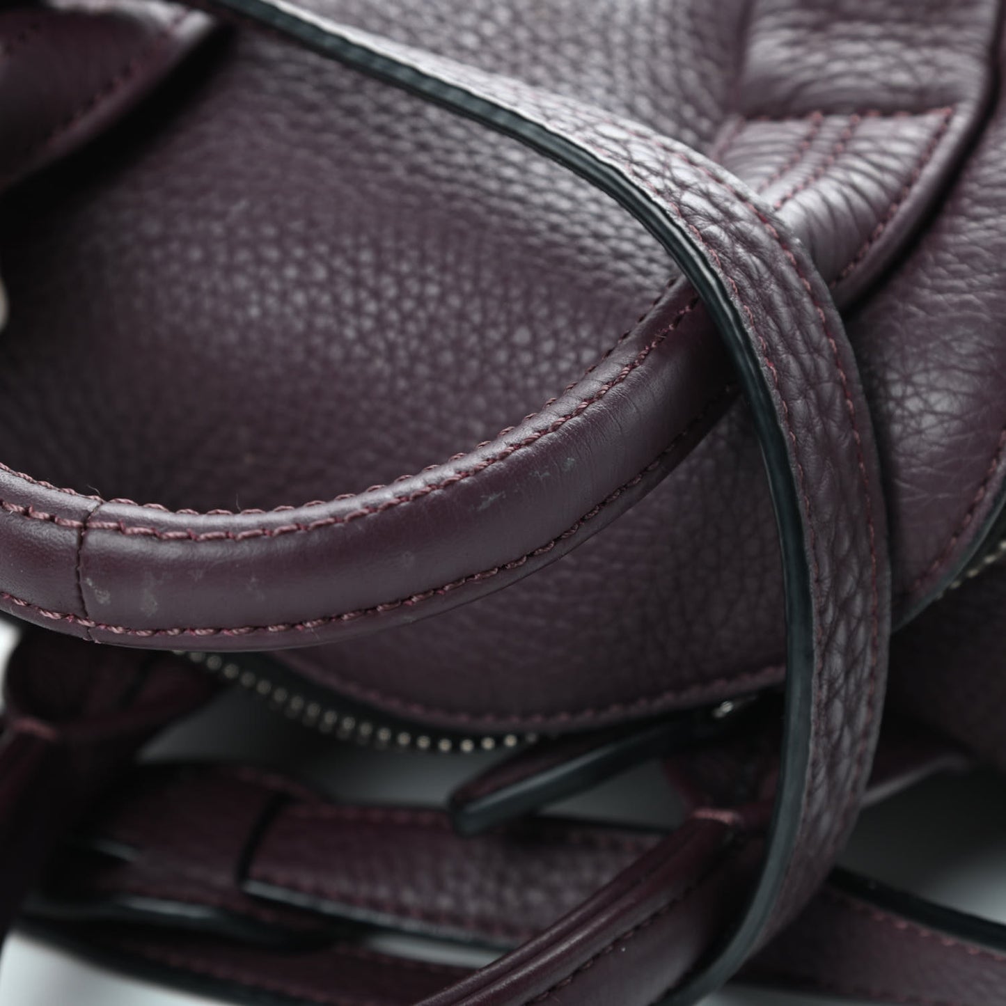 Pebbled Calfskin Mini Rockie Oxblood