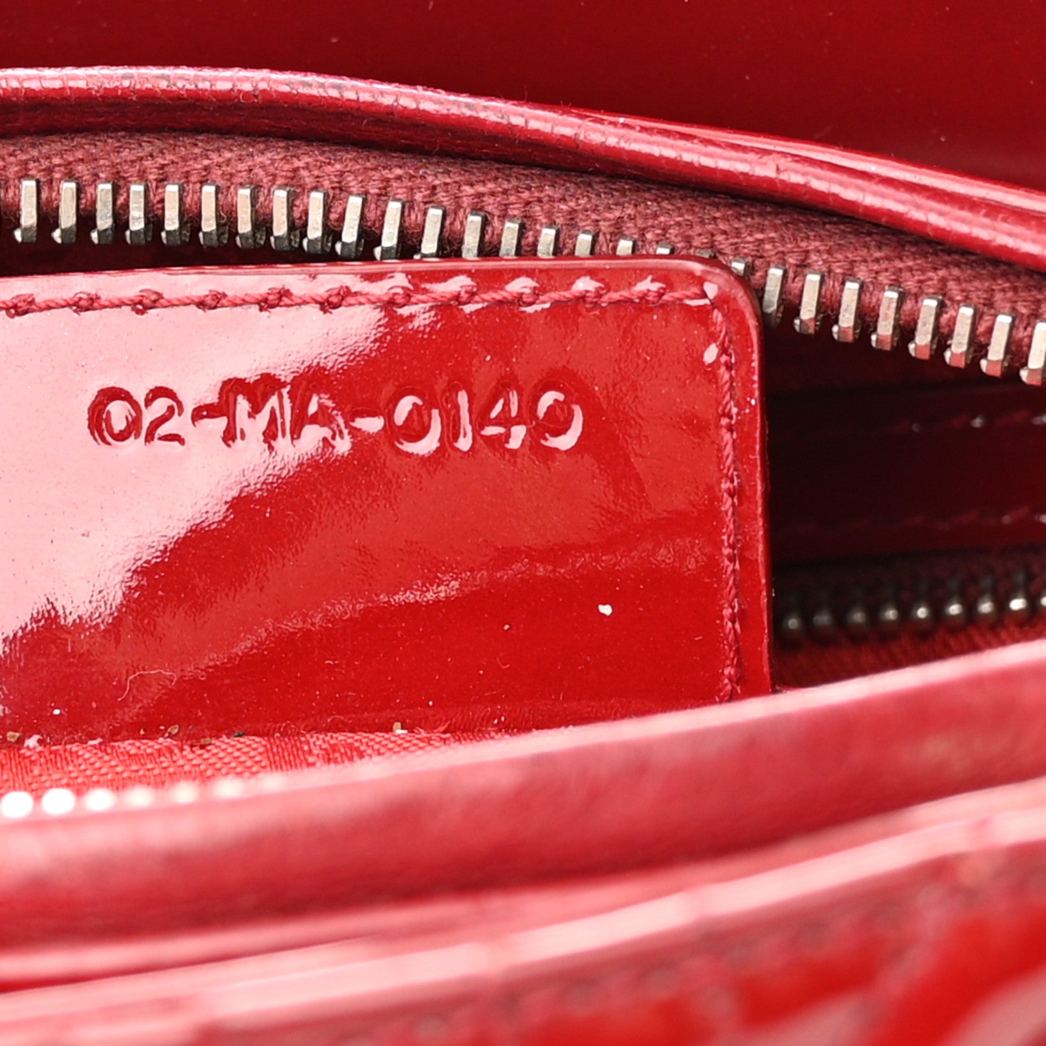Christian Dior Patent Cannage Medium Lady Dior Red 7 of 14