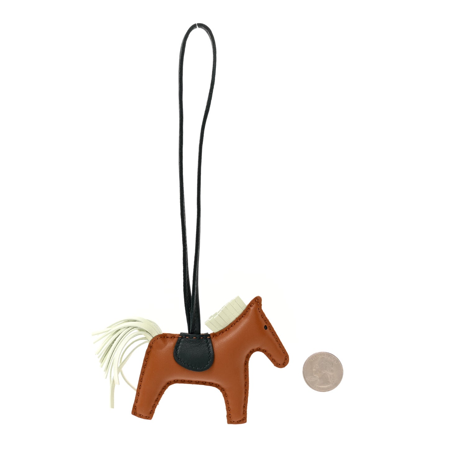 Milo Lambskin Grigri Rodeo Horse Bag Charm PM Gold Vert Cypress Vert Fizz