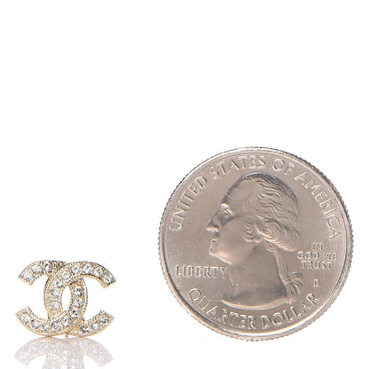 Chanel Crystal CC Earrings Gold 2 of 5