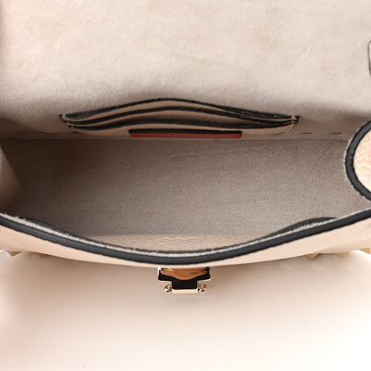 Valentino Garavani Grainy Calfskin Small Rockstud Top Handle Bag Light Ivory 6 of 11