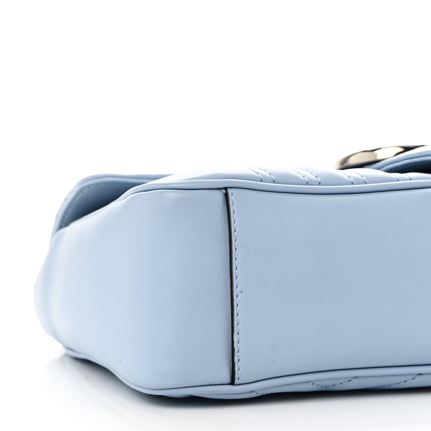 Calfskin Matelasse Small GG Marmont Shoulder Bag Porcelain Light Blue