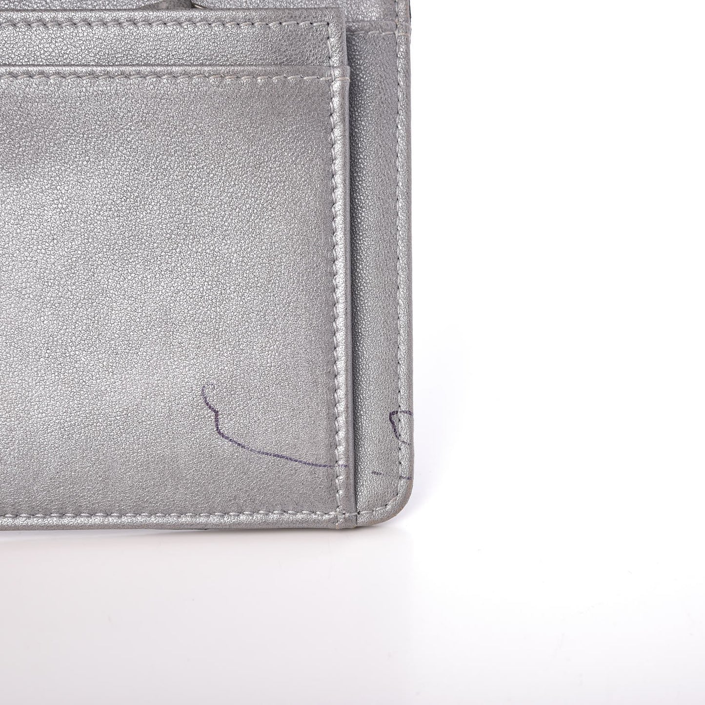 Lambskin Camellia Embossed Yen Wallet Black