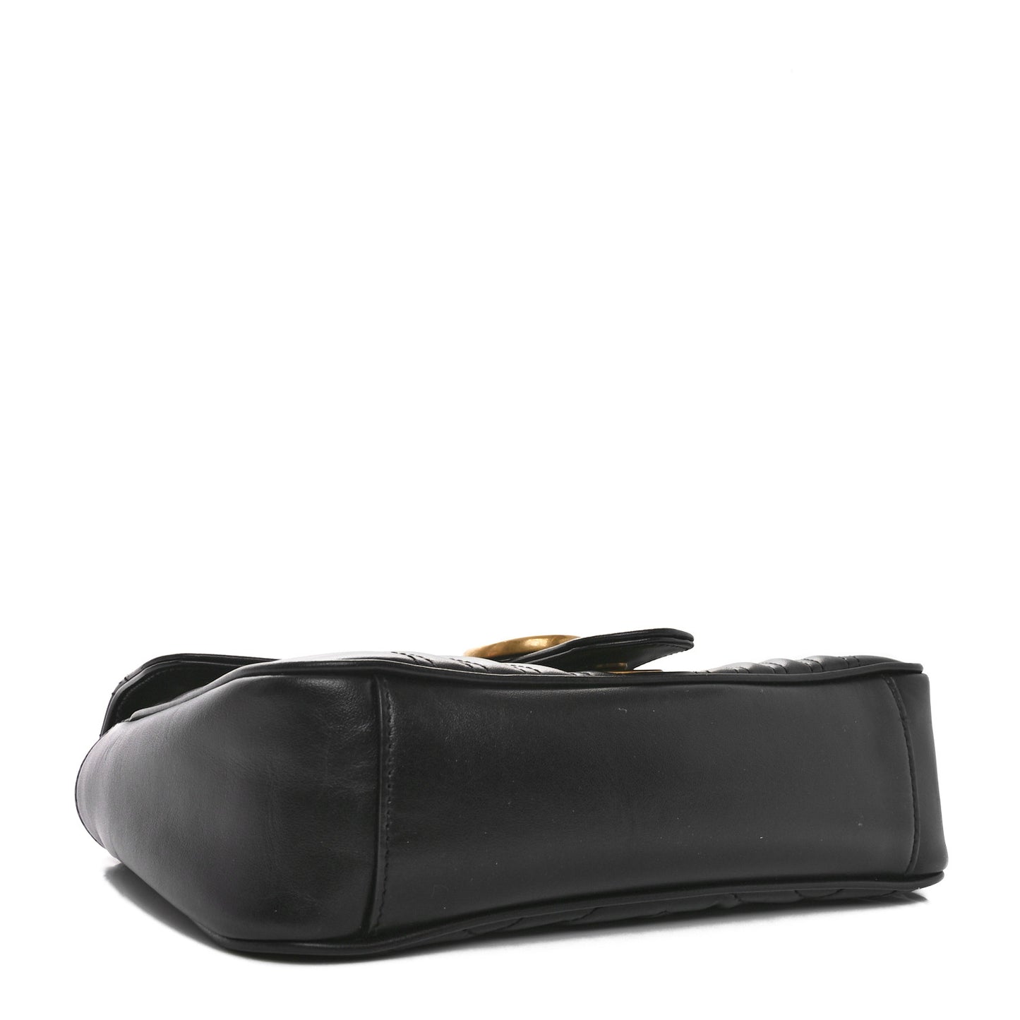 Calfskin Matelasse Small GG Marmont Shoulder Bag Black