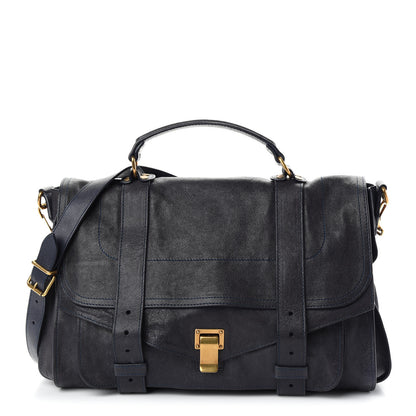 Proenza Schouler Lambskin Large PS1 Satchel Midnight 1 of 10