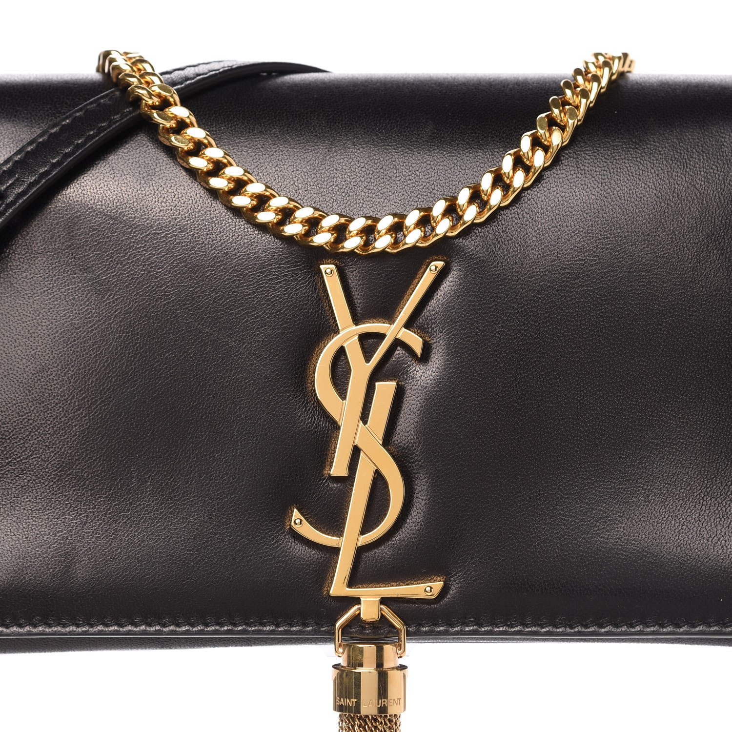 Saint Laurent Lambskin Monogram Tassel Kate 99 Black 11 of 11