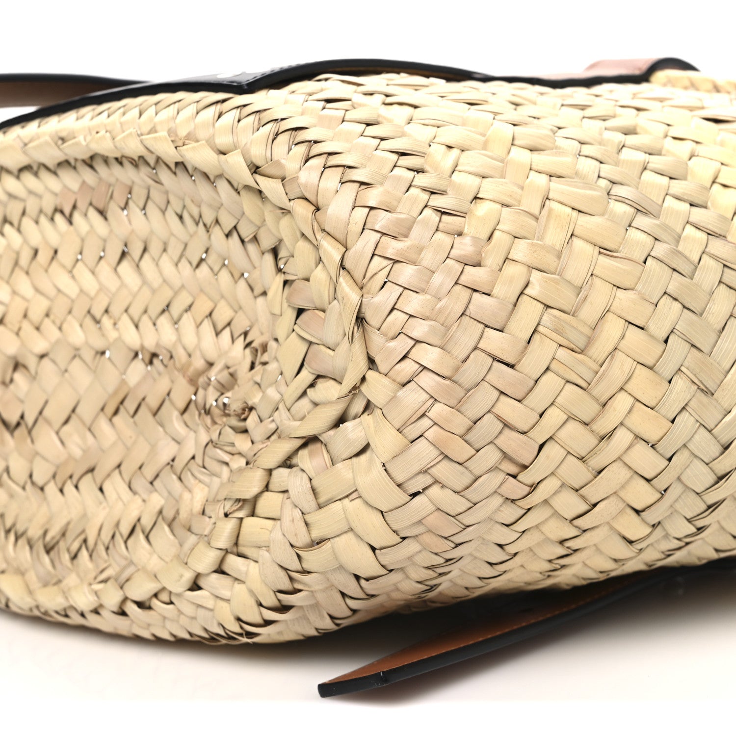 Loewe X MY NEIGHBOR TOTORO Raffia Small Dust Bunnies Basket Tote Bag Black Tan 10 of 10
