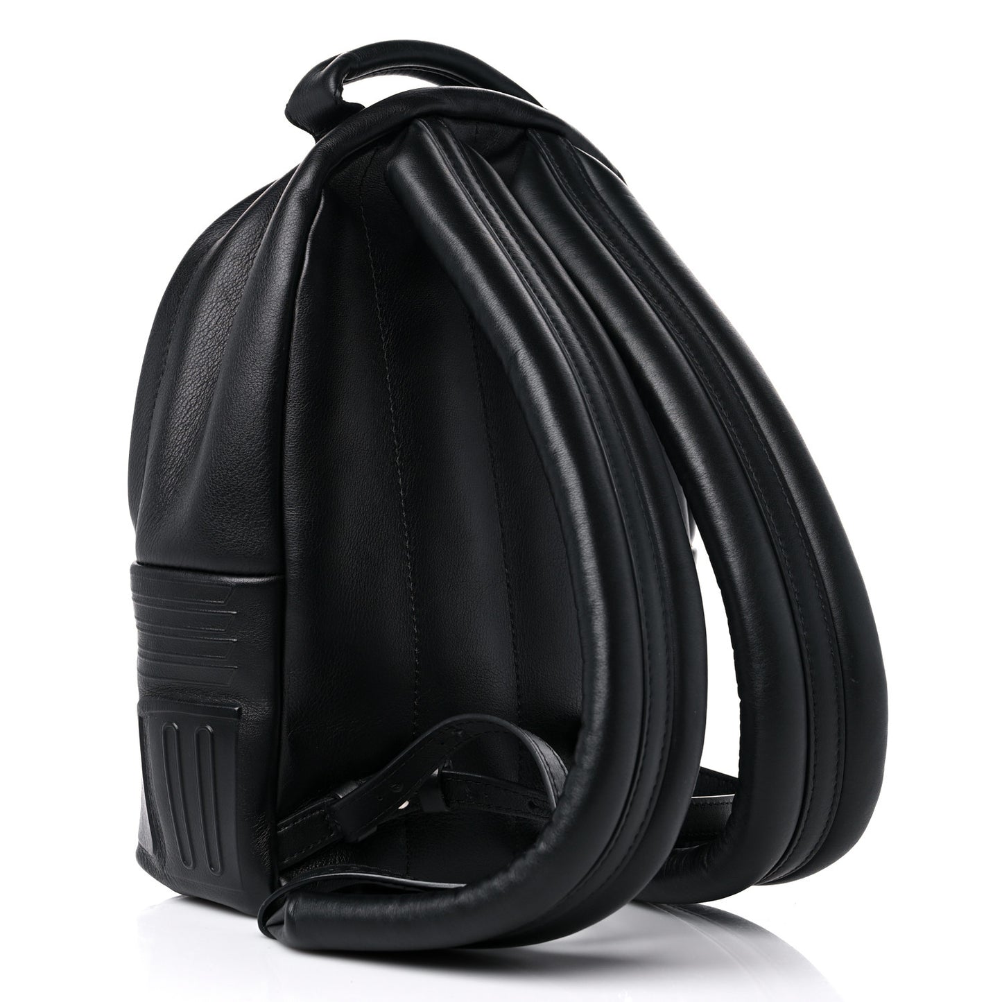 Lambskin Spaceship Embossed Palm Springs Backpack PM Black