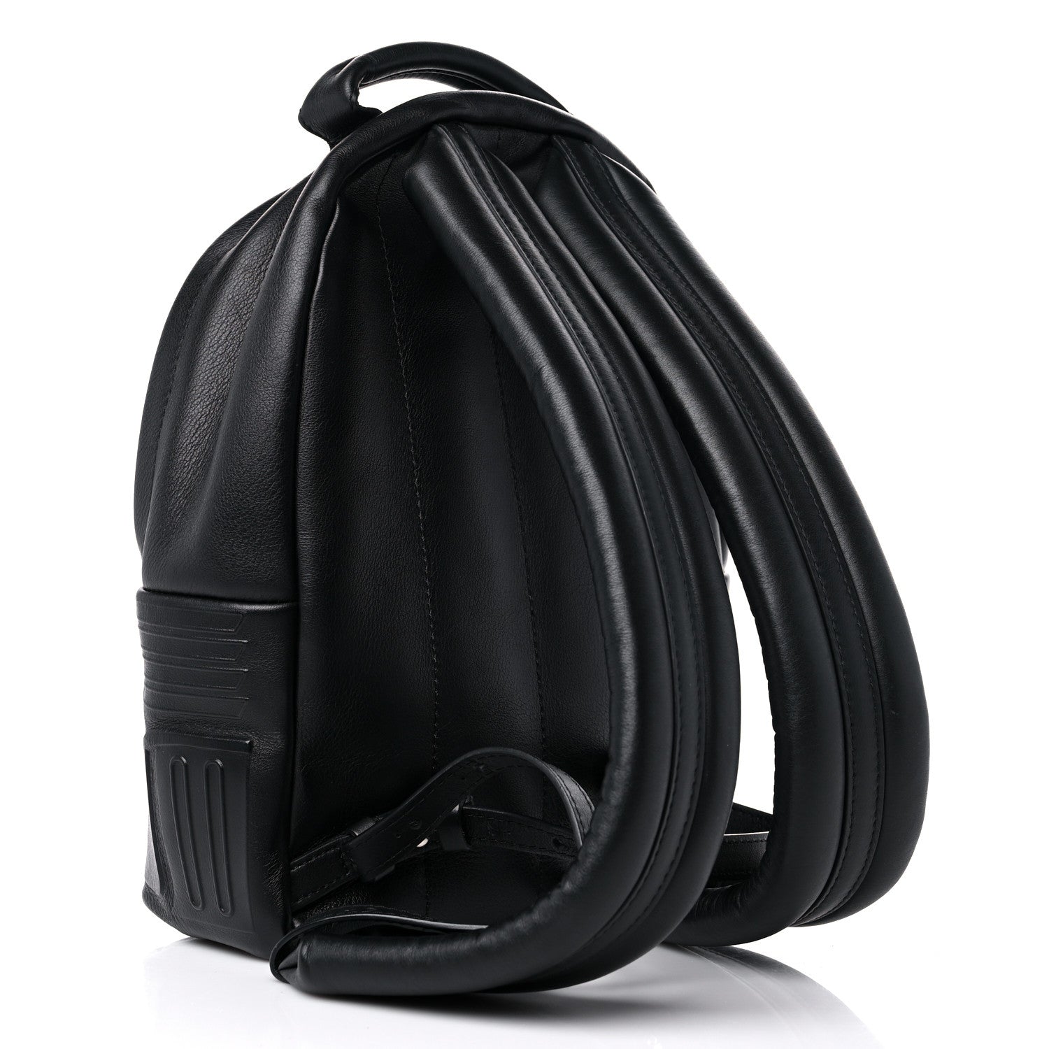 Louis Vuitton Lambskin Spaceship Embossed Palm Springs Backpack PM Black 3 of 10