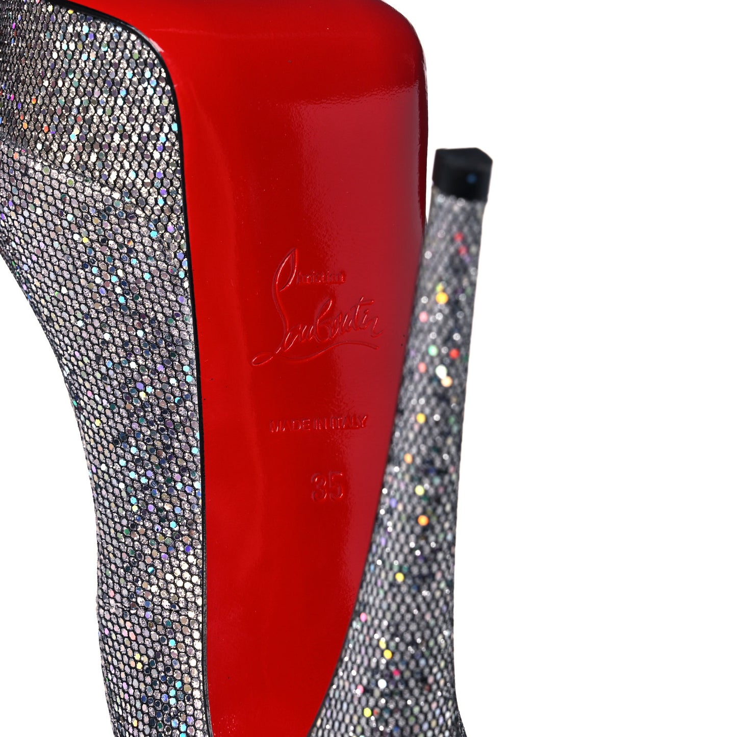 Seava Glitter Disco Ball Fetish Peep 140 Pumps 35 Multicolor