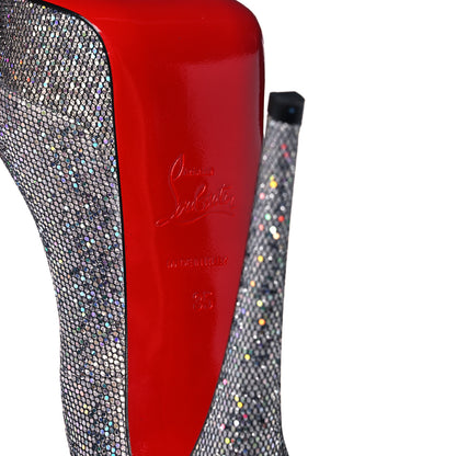 Christian Louboutin Seava Glitter Disco Ball Fetish Peep 140 Pumps 35 Multicolor 6 of 8