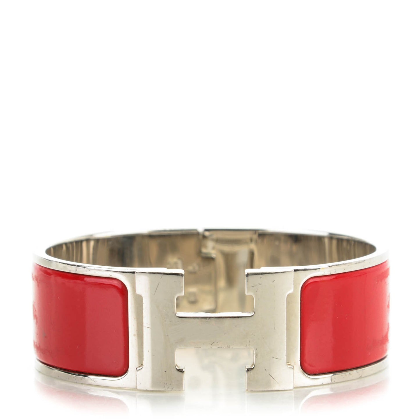 Enamel Wide Clic Clac H Bracelet GM Red