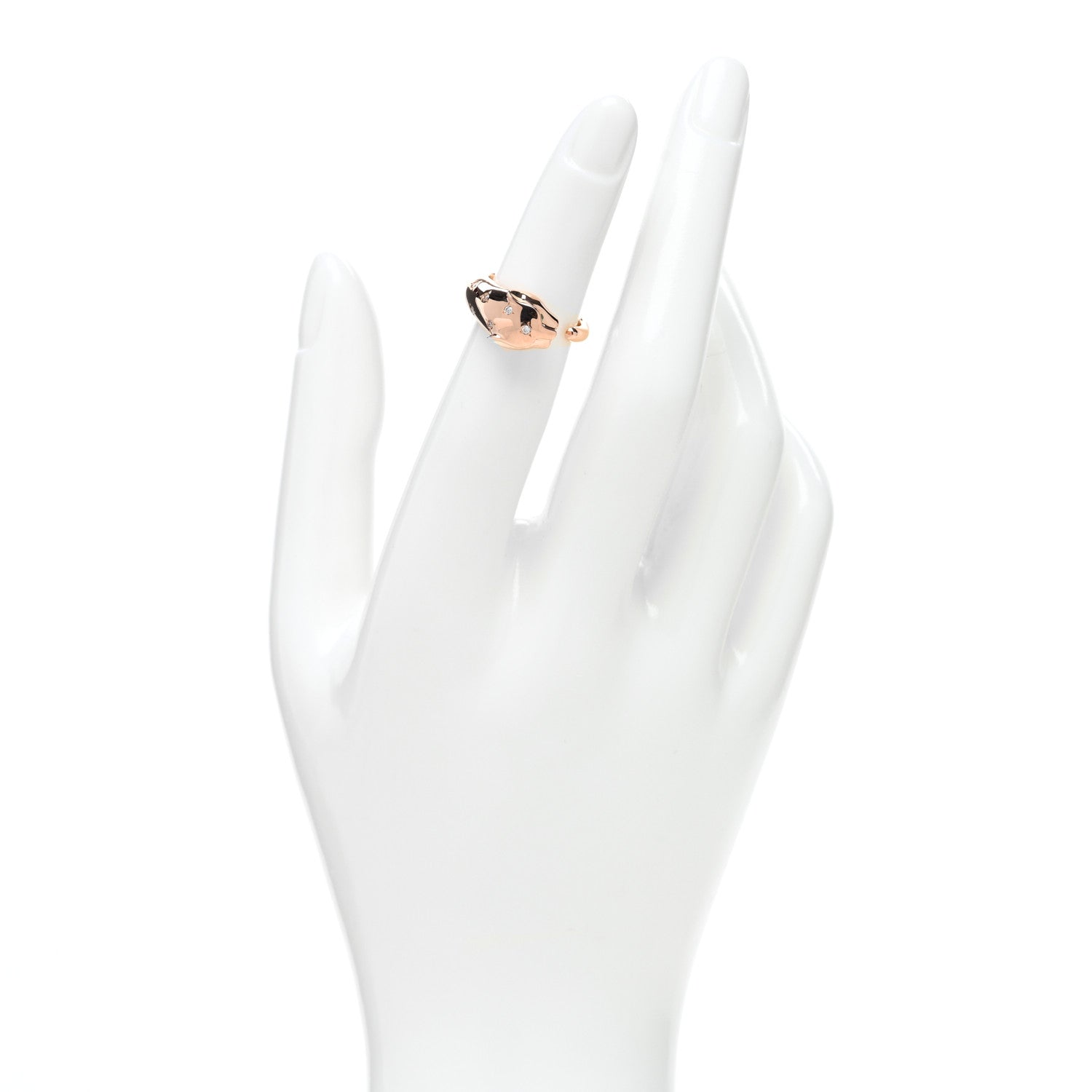 Anita Ko 18K Rose Gold Diamond Emerald Panther Ring 47 4 3 of 5