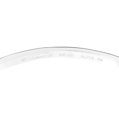 Cartier 18K White Gold 6 Diamond Small LOVE Bracelet 17 3 of 4