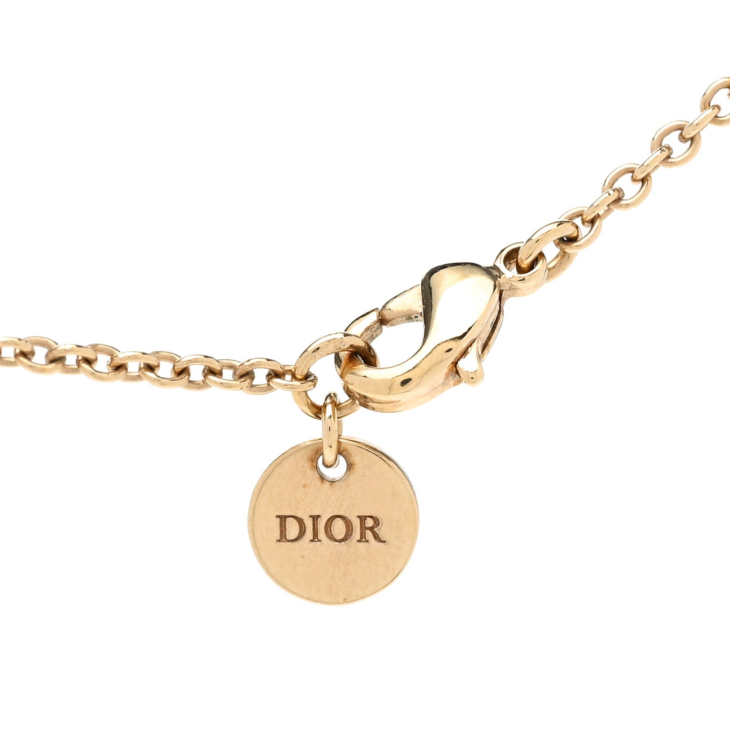 Metal Crystal Clair D Lune Necklace Gold