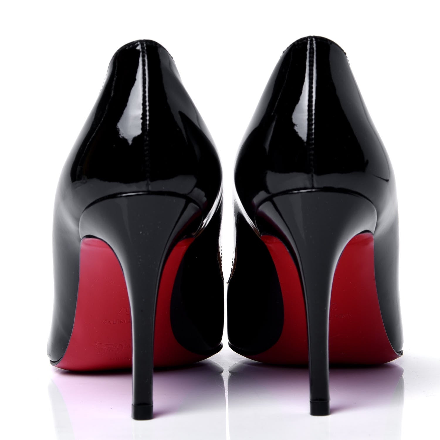 Christian Louboutin Patent Calfskin Pigalle 85 Pumps 37 Black 4 of 6