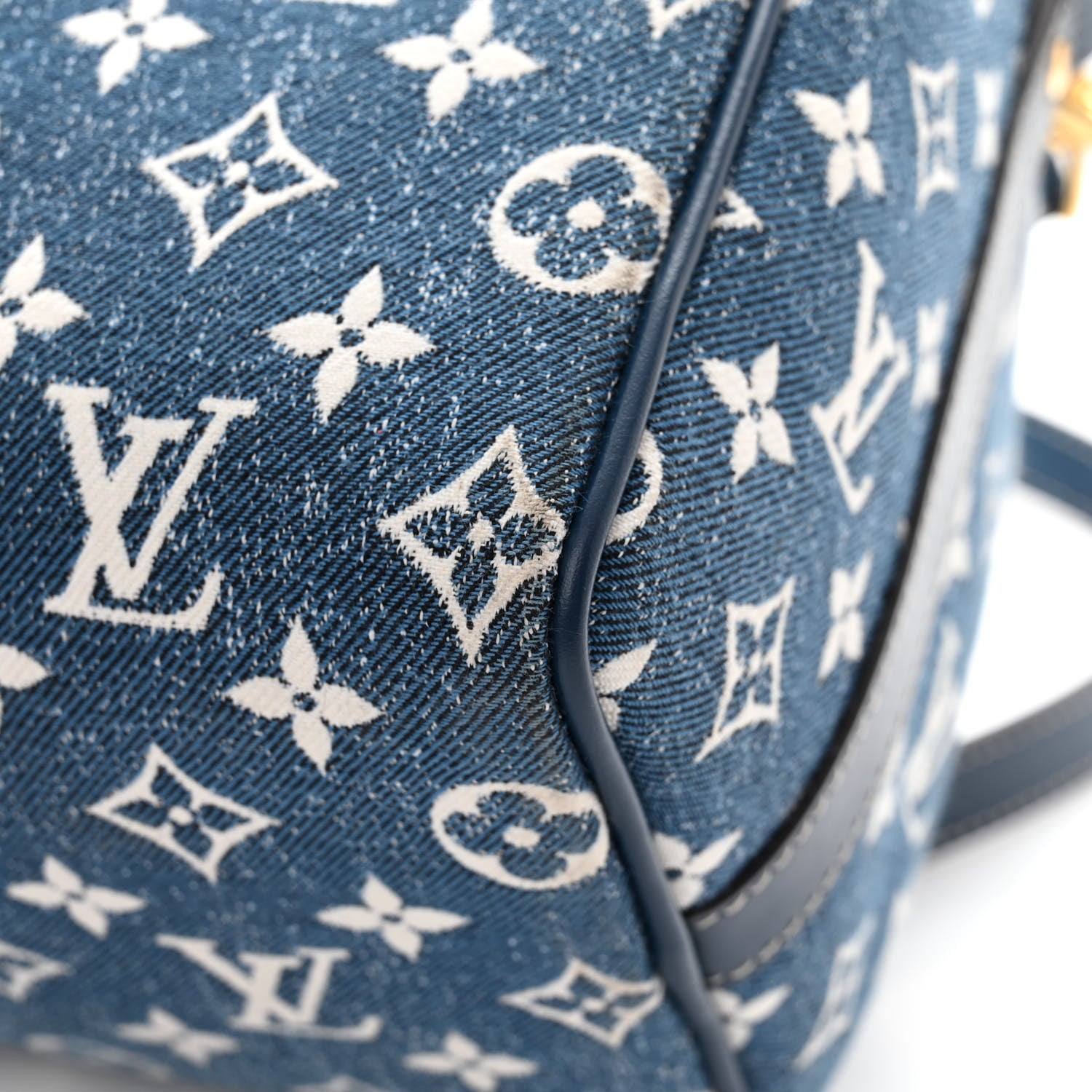 Louis Vuitton Monogram Jacquard Denim Speedy Bandouliere 25 Bleu 11 of 11