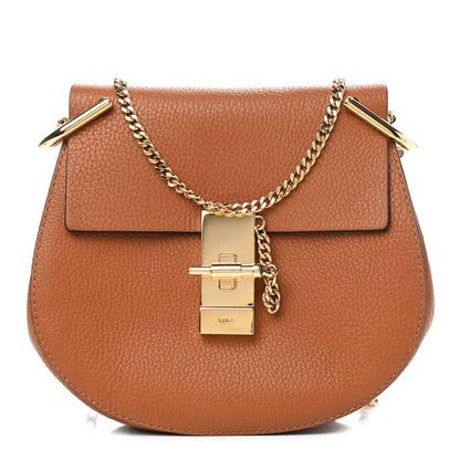 Chloe Grained Lambskin Mini Drew Shoulder Bag Caramel 1 of 8