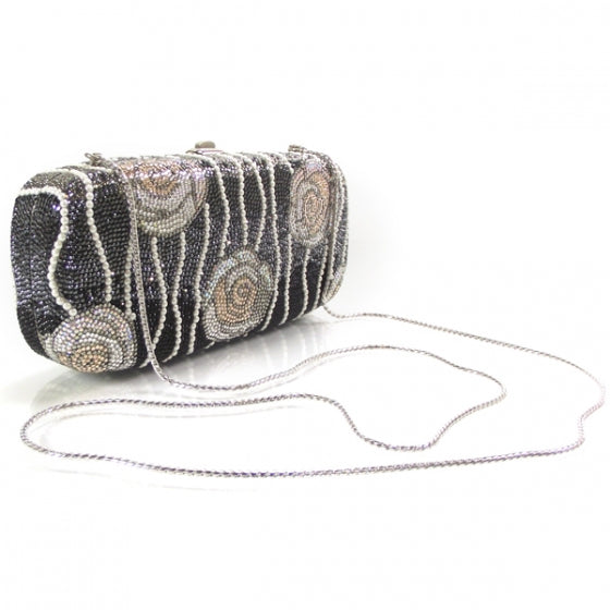 Swarovski Crystal Pearl Roses Minaudiere