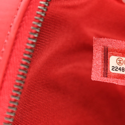 Chanel Crumpled Calfskin Quilted Medium Casual Rock Flap Red 7 of 9
